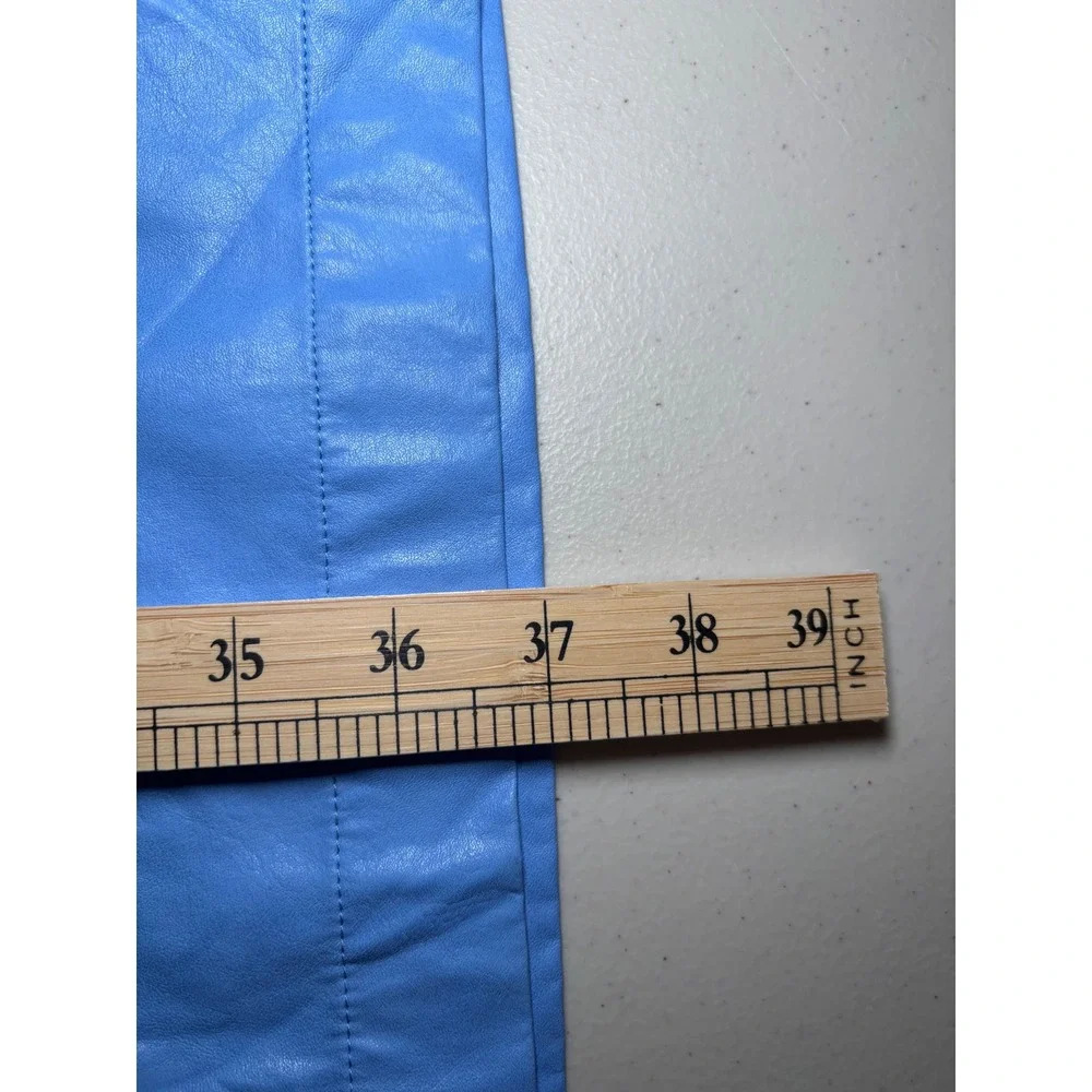 Tyler Boe Ziva Shirt Dress Large Cornflower Blue Waxed Finish Belt $250